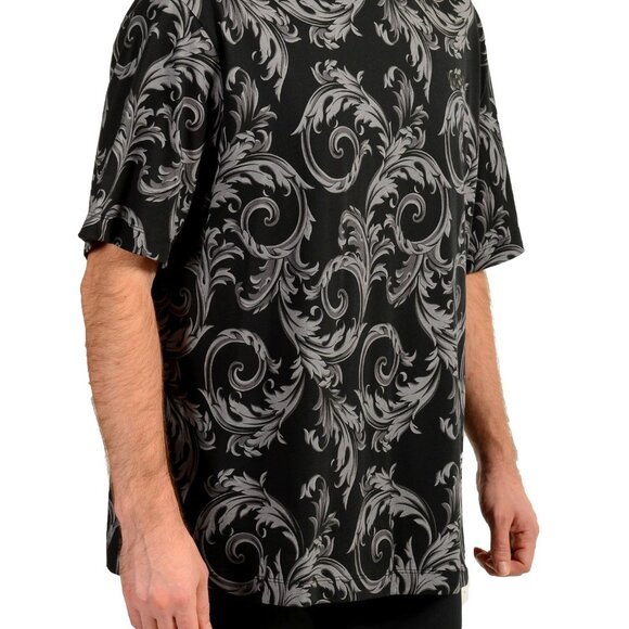 Versace Men's Barocco Print Two Tone Short Sleeve T-Shirt US 3XL IT 58 - Picture 2 of 7